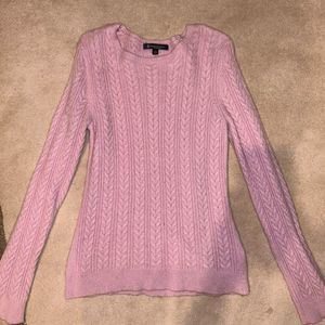 BROOKS BROTHERS Italian 100% Cashmere Crew-Neck Sz L Lavender Sweater $278+